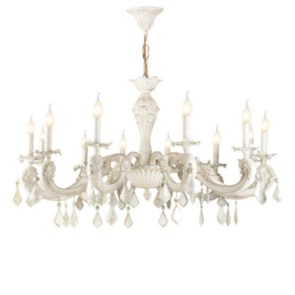 Royal 12 Lights White Chandelier