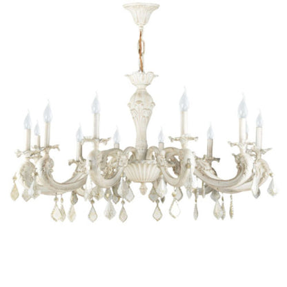 Royal 12 Lights White Chandelier