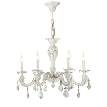Royal 6 Lights White Chandelier