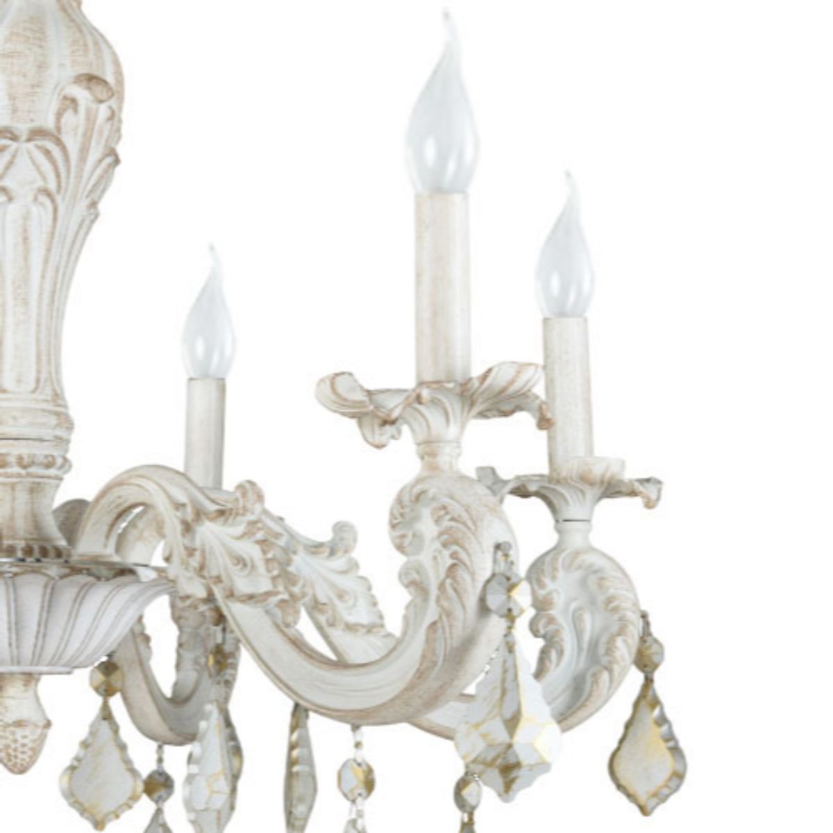 نجفة رويال بيضاء بستة لمبة