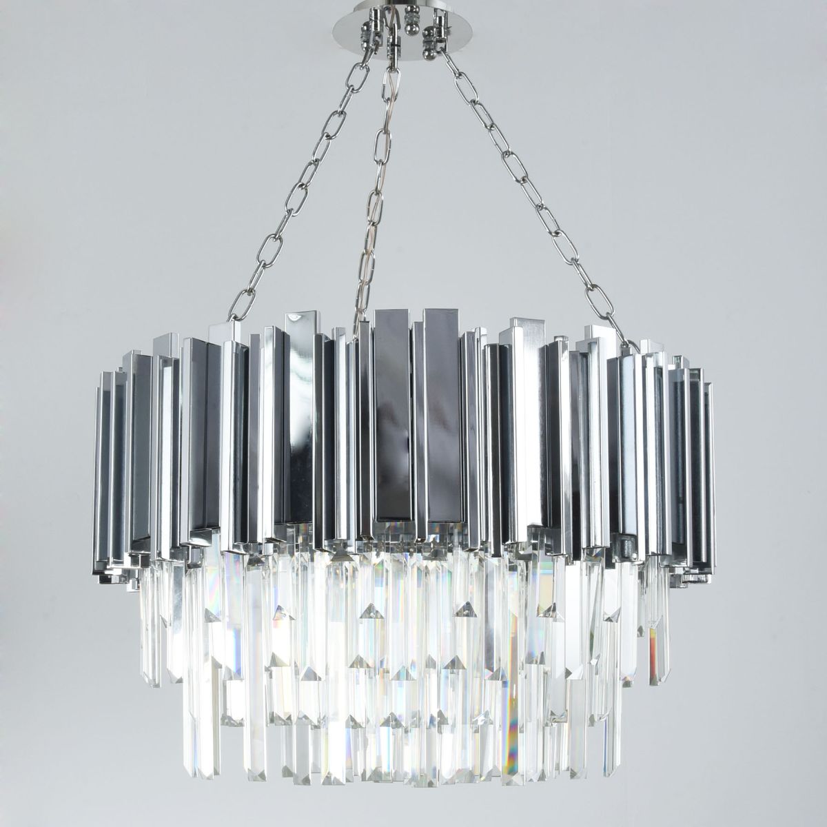 نجفة رايسا ذات 8 لمبة مطلية بالكروم