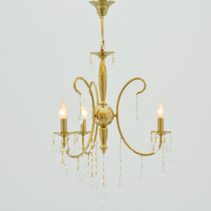 نجفة جربي، 3 مصابيح، معدنية، 50×80 سم - سوليتير جولد