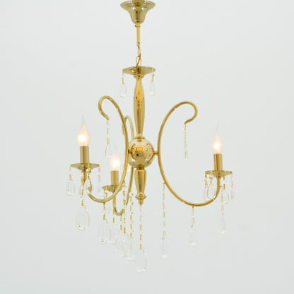 نجفة جربي، 3 مصابيح، معدنية، 50×80 سم - سوليتير جولد