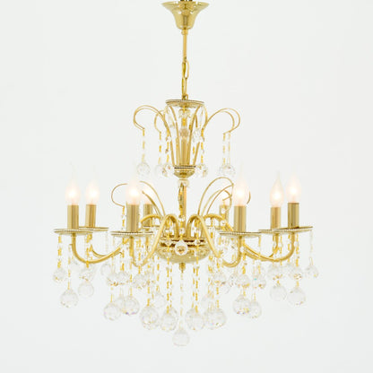 نجفة جوديفا، 8 مصابيح، معدن، 59×77 سم - سوليتير ذهبي