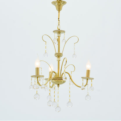 نجفة فيرا، 3 مصابيح، معدن، 44×77 سم - سوليتير ذهبي