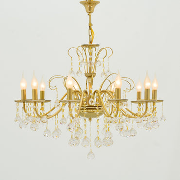 نجفة جوديفا، 10 مصابيح، معدنية، 77×82 سم - سوليتير جولد