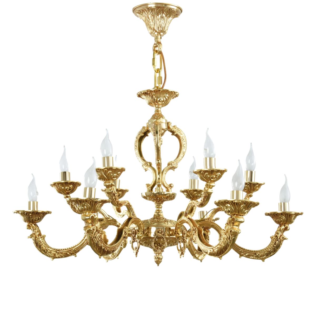 Galaxy 12 Lights Gold Chandelier