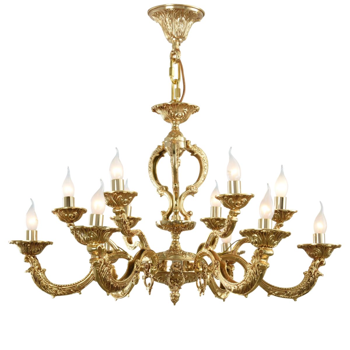 Galaxy 12 Lights Gold Chandelier