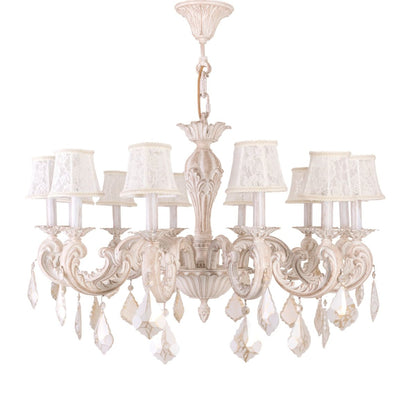 Bern Chandelier, 12 Lights, Aluminum, 90×90cm - Whitey