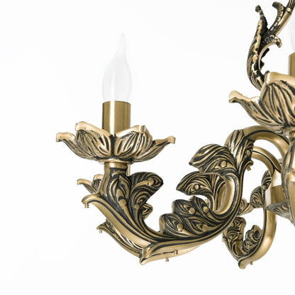 Jagor Chandelier, 8 Lights, Copper, 80×80cm - Italian Bronze