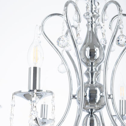 Evo Chandelier, 6 Lights - Chrome