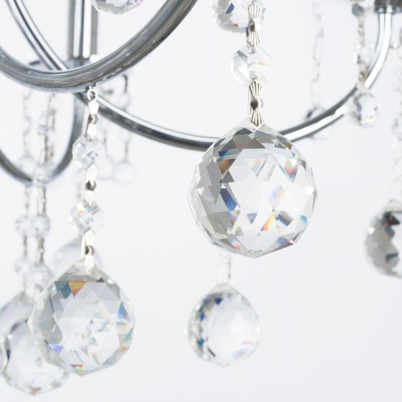 Evo Chandelier, 6 Lights - Chrome