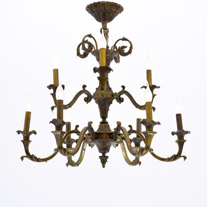 Crown 9 lights antique Chandelier