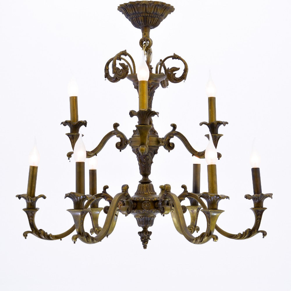 Crown 9 lights antique Chandelier