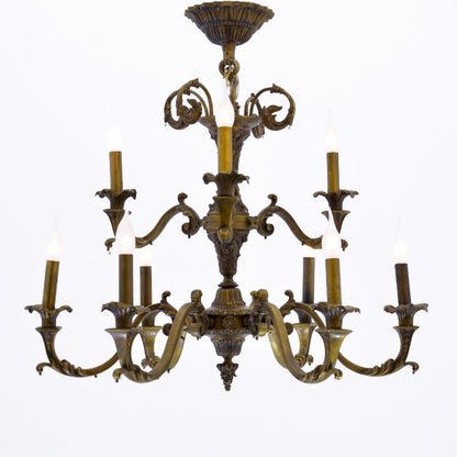 Crown 9 lights antique Chandelier