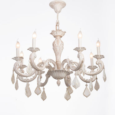 Bern Chandelier, 8 Lights, Aluminum, 80×80cm - Whitey