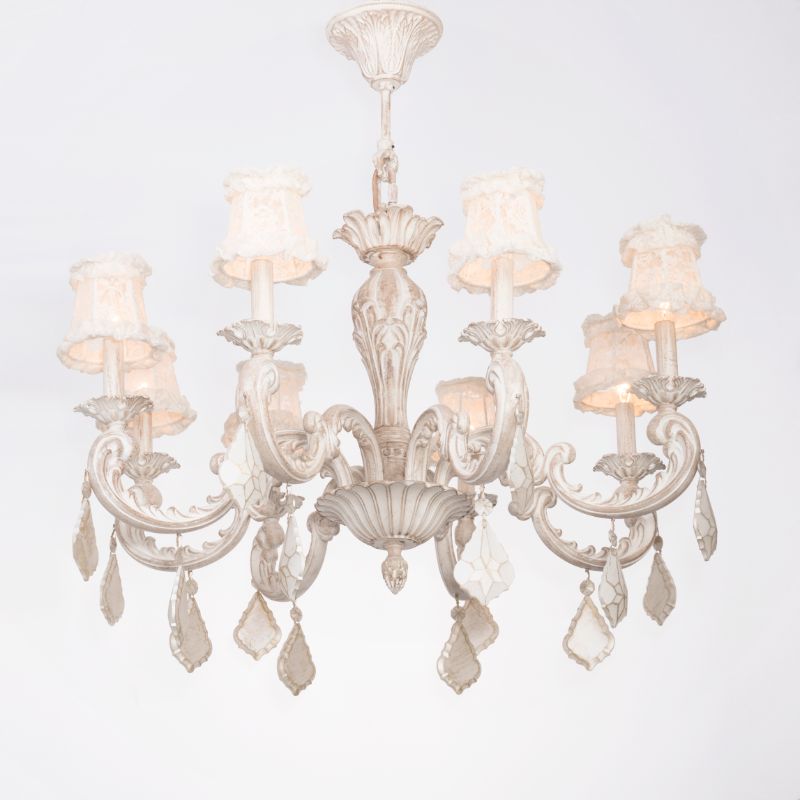 Bern Chandelier, 8 Lights, Aluminum, 80×80cm - Whitey