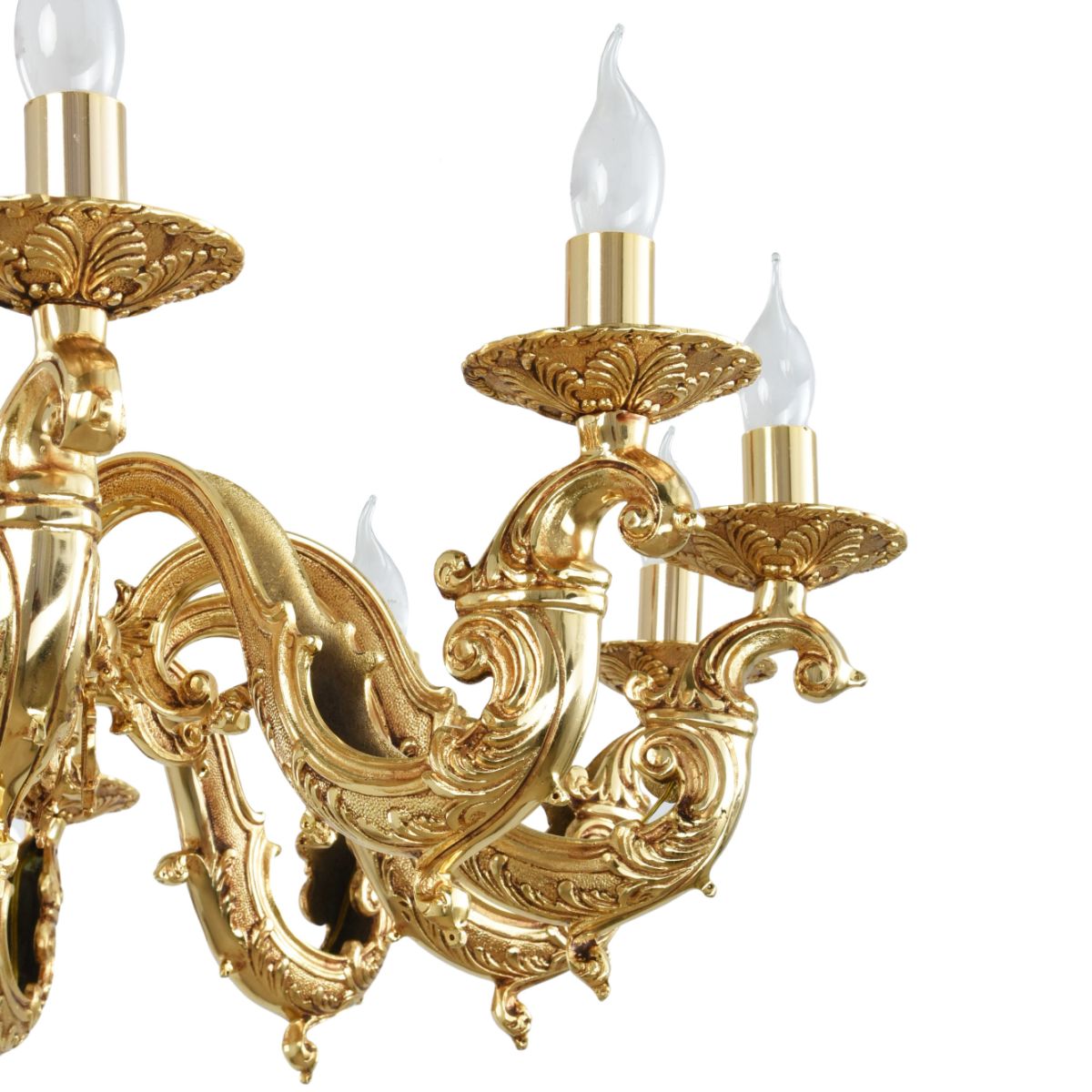 نجفة ذهبية من اللؤلؤ مكونة من 12 لمبة