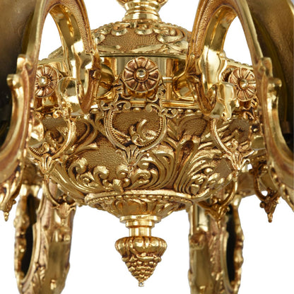 نجفة ذهبية من اللؤلؤ مكونة من 12 لمبة