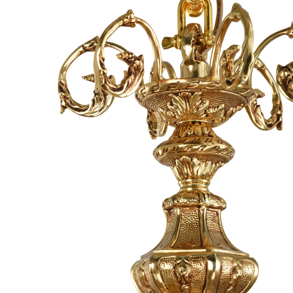 نجفة ذهبية من اللؤلؤ مكونة من 12 لمبة