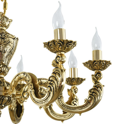 نجفة ذهبية من اللؤلؤ بثمانية لمبة