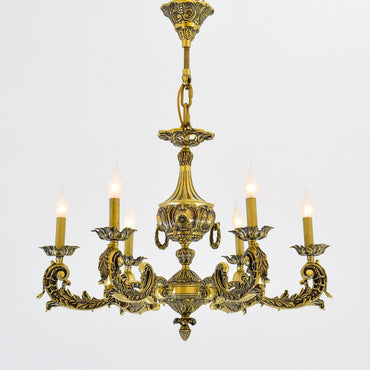 نجفة باليرمو بستة لمبة برونزية