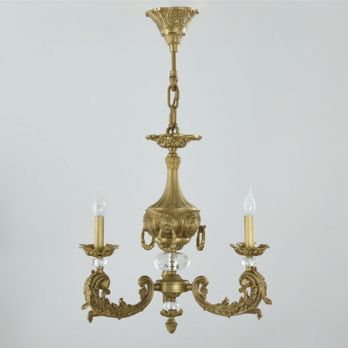 نجفة باليرمو، 3 مصابيح، نحاس، 45×93 سم - عتيقة