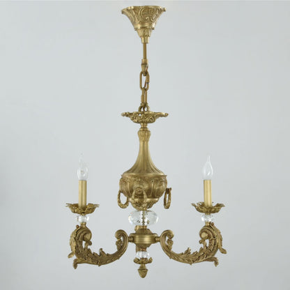 نجفة باليرمو، 3 مصابيح، نحاس، 45×93 سم - عتيقة