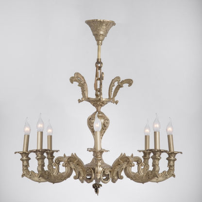 Sevilla Chandelier, 8 Lights, Copper, 84×84cm - Antique