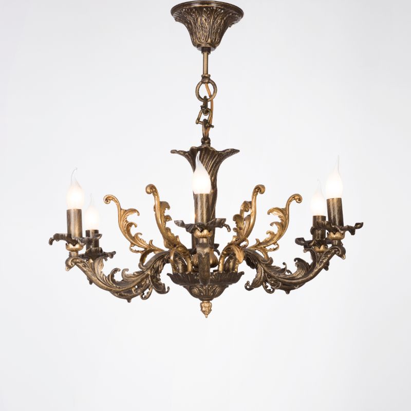 نجفة أوركيد، 6 مصابيح، ألومنيوم، 70×75 سم - ألوان متنوعة