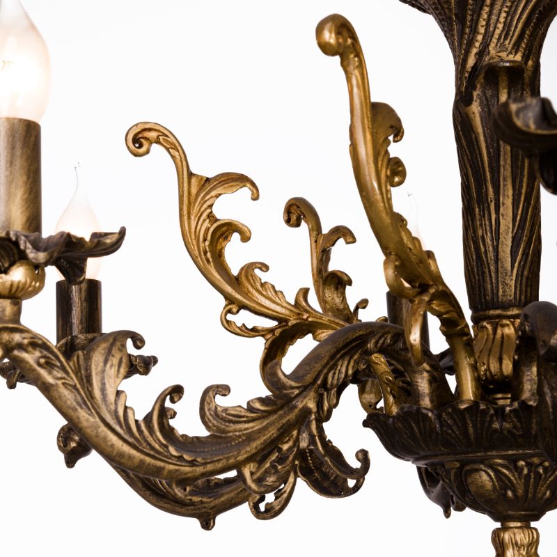 نجفة أوركيد، 6 مصابيح، ألومنيوم، 70×75 سم - ألوان متنوعة