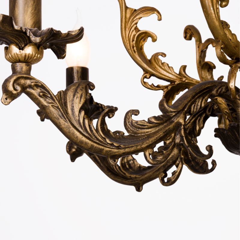 نجفة أوركيد، 6 مصابيح، ألومنيوم، 70×75 سم - ألوان متنوعة