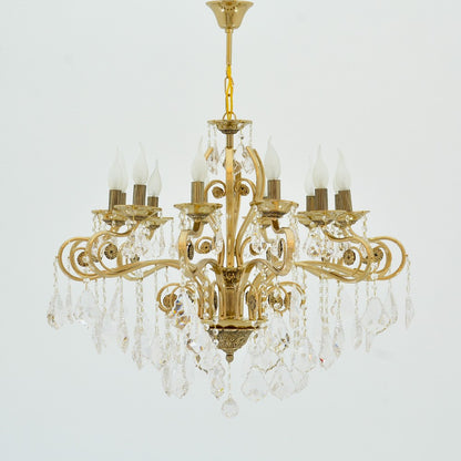 Ankara Chandelier, 12 Lights, Metal, 77×95cm - Solitaire Gold