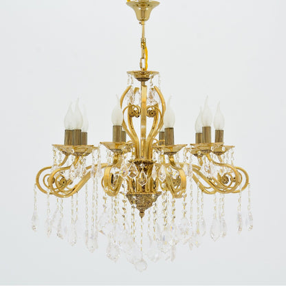 Ankara Chandelier, 10 Lights, Metal, 70×85cm - Solitaire Gold