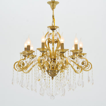 Ankara Chandelier, 10 Lights, Metal, 70×85cm - Solitaire Gold