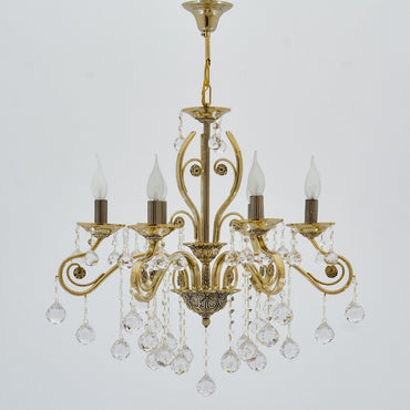 نجفة أنقرة، 6 مصابيح، معدنية، 60×80 سم - سوليتير جولد