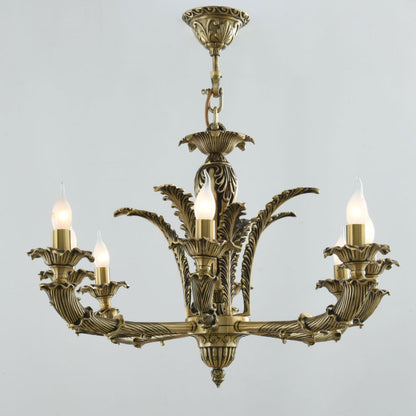 Ankara Chandelier, 8 Lights, Copper, 70×80cm - Italian Bronze