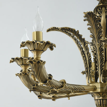 Ankara Chandelier, 8 Lights, Copper, 70×80cm - Italian Bronze