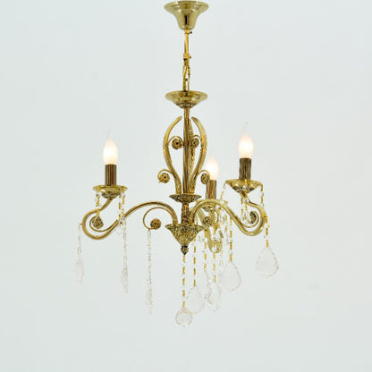 Ankara Gold 3 Lights Chandelier From Kandil Egypt