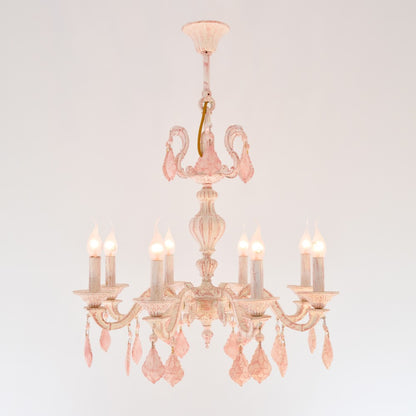 Amsterdam 8 Lights Whitey Rose Chandelier