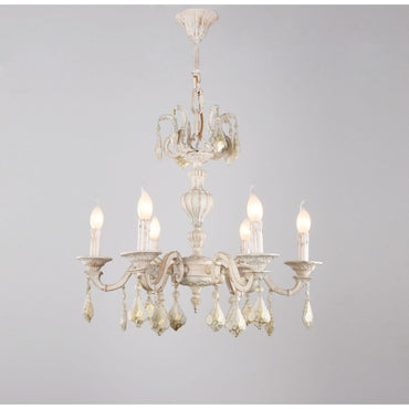 Amsterdam Chandelier, 6 Lights, Aluminum, 55×70cm - Whitey