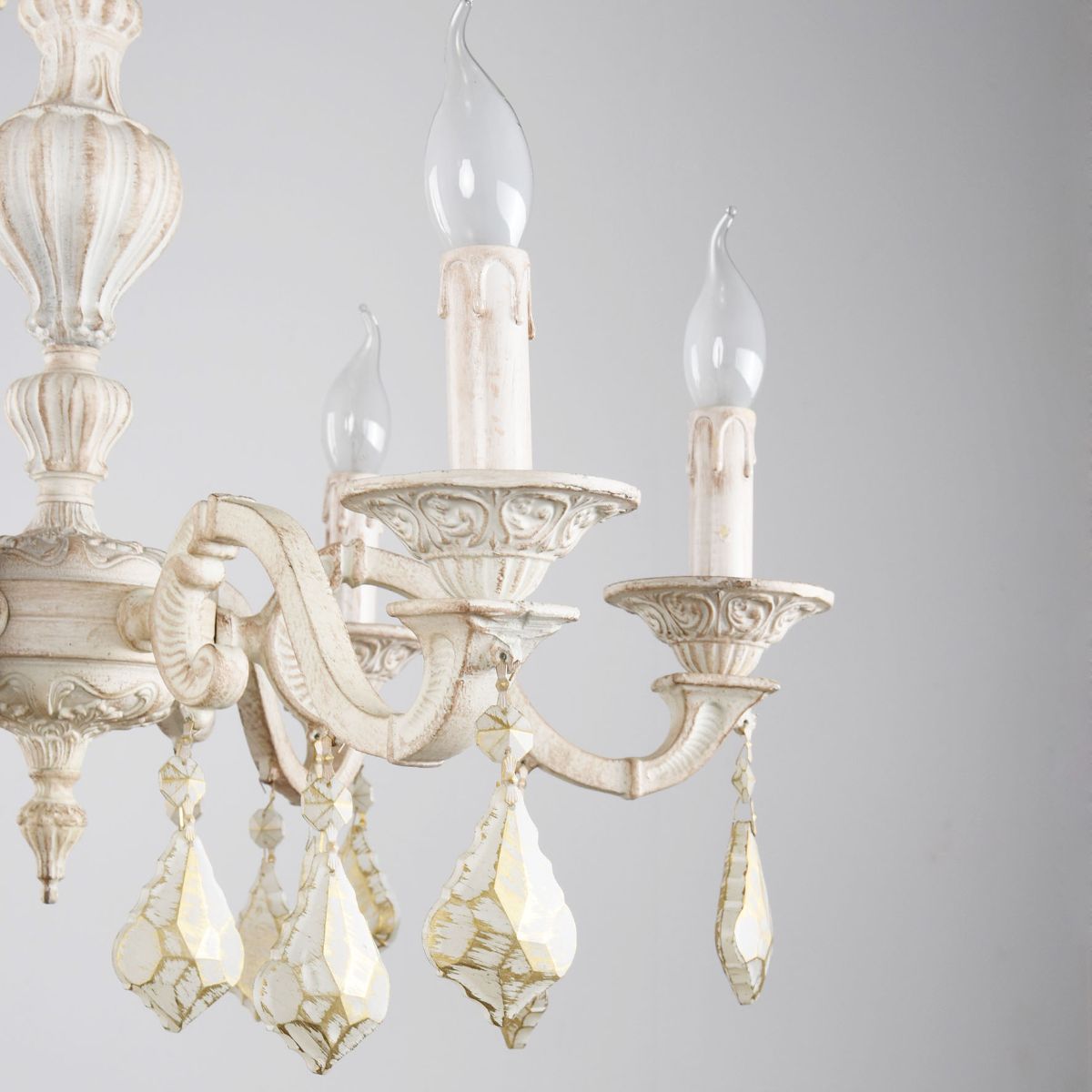 Amsterdam Chandelier, 6 Lights, Aluminum, 55×70cm - Whitey