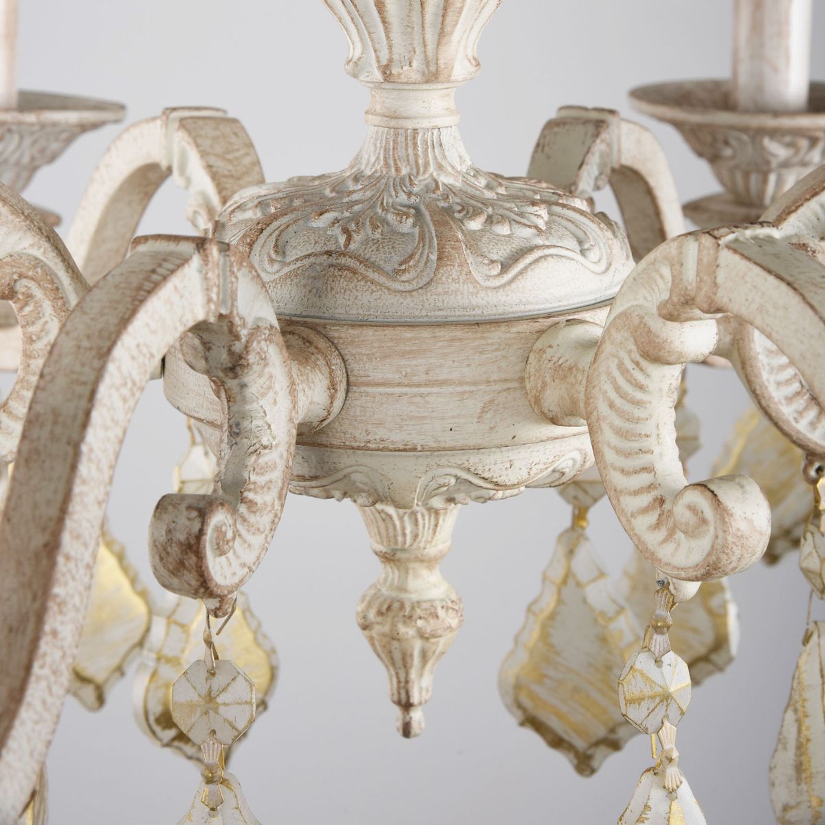 Amsterdam Chandelier, 6 Lights, Aluminum, 55×70cm - Whitey