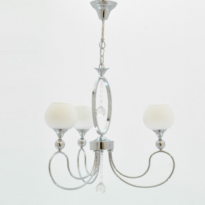 Amanda 3 Lights Chrome Chandelier