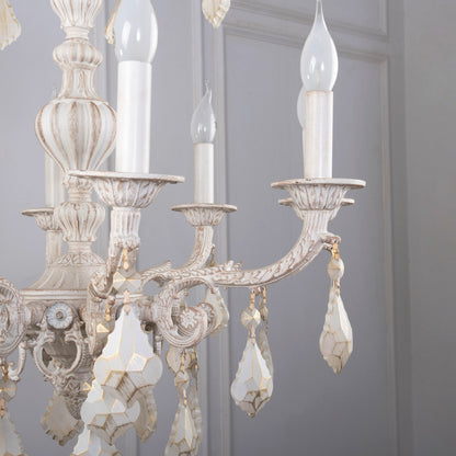Andalusia Chandelier, 8 Lights, Aluminum, 57×90cm - Whitey