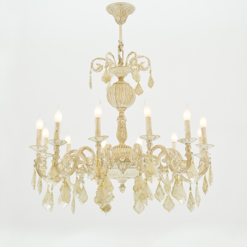 S Globe 12 Lights Whitey Chandelier S