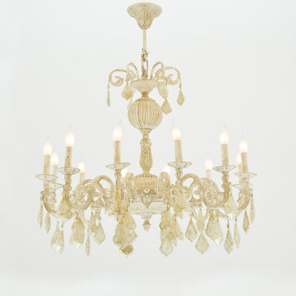 S Globe 12 Lights Whitey Chandelier S