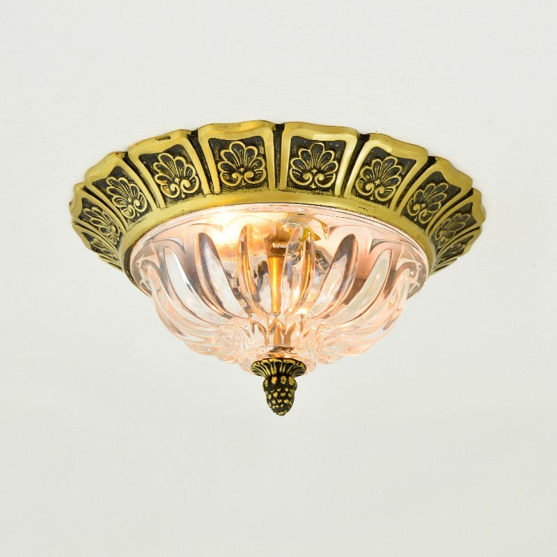 Flush Lights Small Italian Bronze Jerusalem Crown