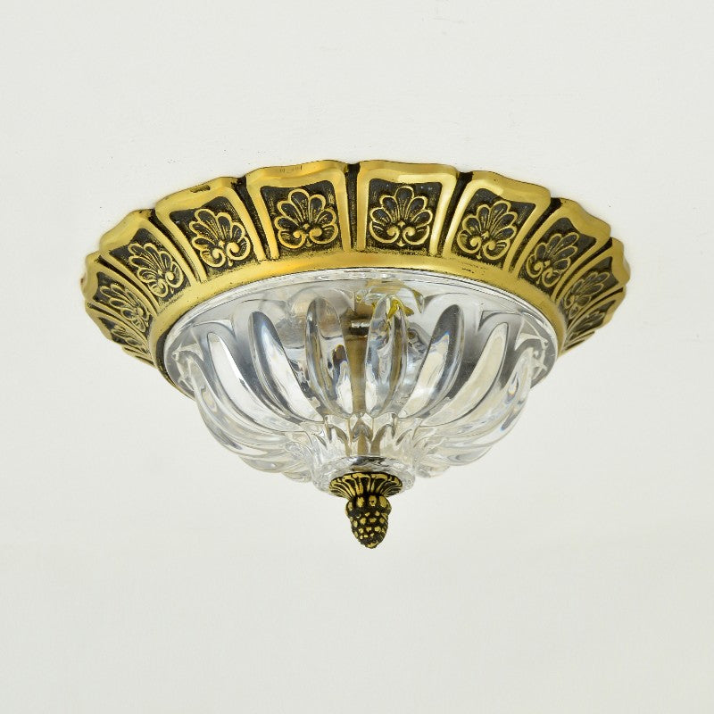 Flush Lights Small Italian Bronze Jerusalem Crown