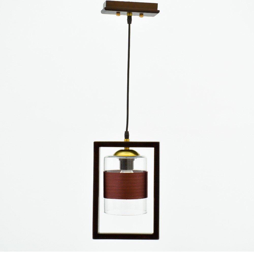 Frame 1 Light Wood Brown Pendant